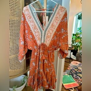 Gorgeous V Neck Peasant Dress